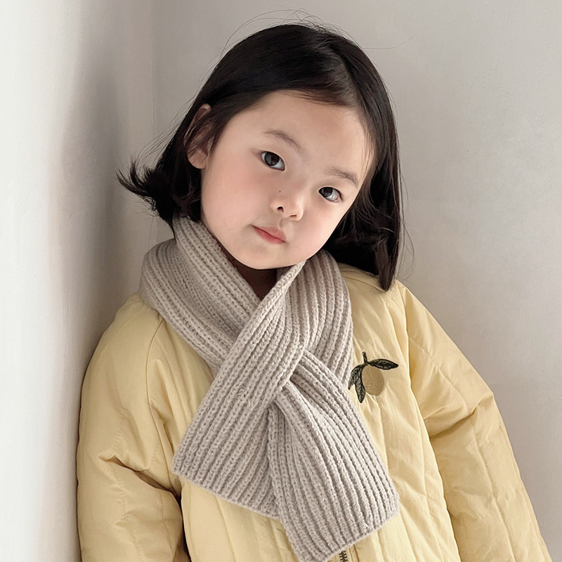 ins韩系儿童围巾秋冬季宝宝保暖针织交叉围脖男女童百搭纯色脖套,童装/婴儿装/亲子装,围巾,淘宝优惠券,粉丝福利购,淘宝优惠卷