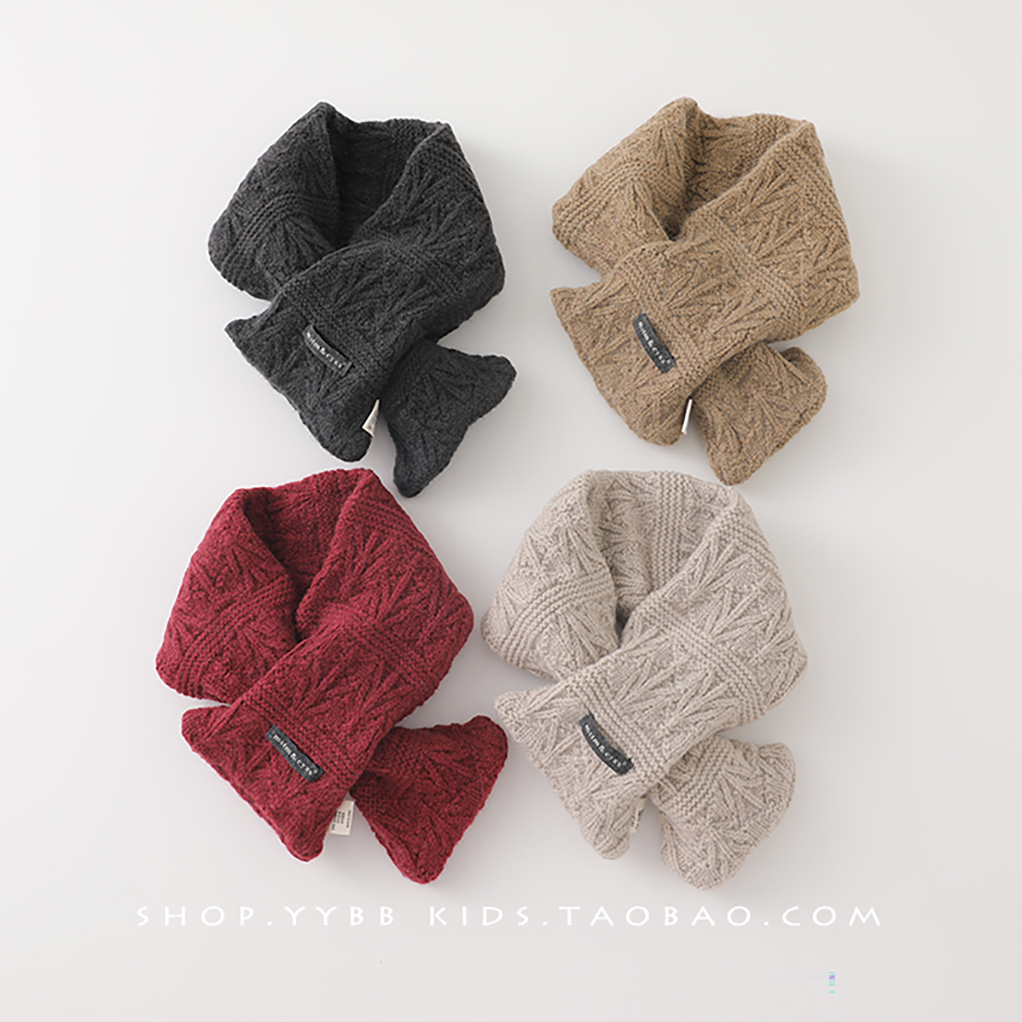 韩版简约儿童围巾男女宝宝保暖加厚针织毛线围脖婴儿防风护脖套潮