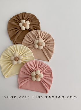 婴儿帽子新生儿护囟门春秋季无骨宝宝胎帽女童印度帽包头小月龄冬