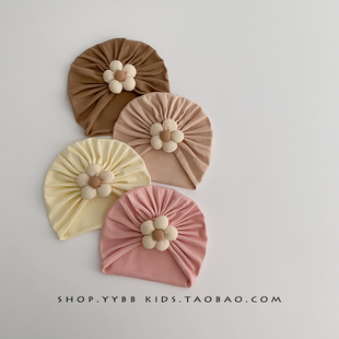 婴儿帽子新生儿护囟门春秋季无骨宝宝胎帽女童印度帽包头小月龄冬