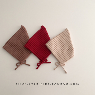 ins韩系婴儿帽子秋冬季保暖加厚针织护耳帽男童女宝宝防风毛线帽