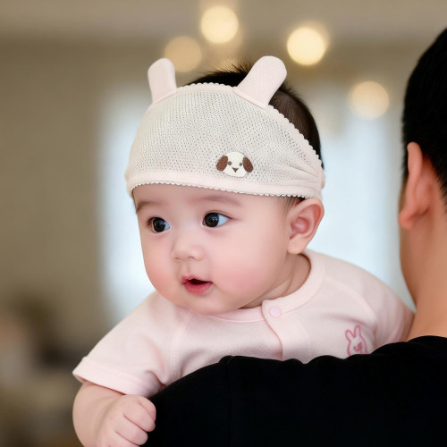婴幼儿帽子夏季薄款护囟门空调居家帽新生宝宝小月龄纯棉空顶胎帽