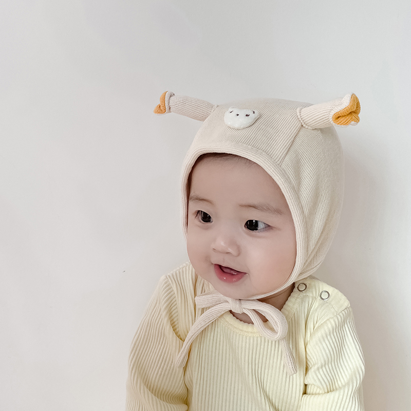 婴儿帽子春秋季男女宝宝护耳