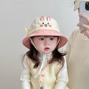 儿童帽子秋冬季保暖加厚防风渔夫帽男孩女宝宝可爱超萌卡通盆帽春