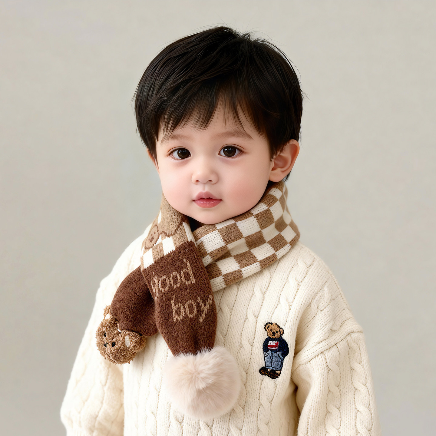 儿童围巾秋冬季保暖加厚针织防寒围脖男女儿童卡通防风毛线脖套潮,童装/婴儿装/亲子装,围巾,淘宝优惠券,粉丝福利购,淘宝优惠卷