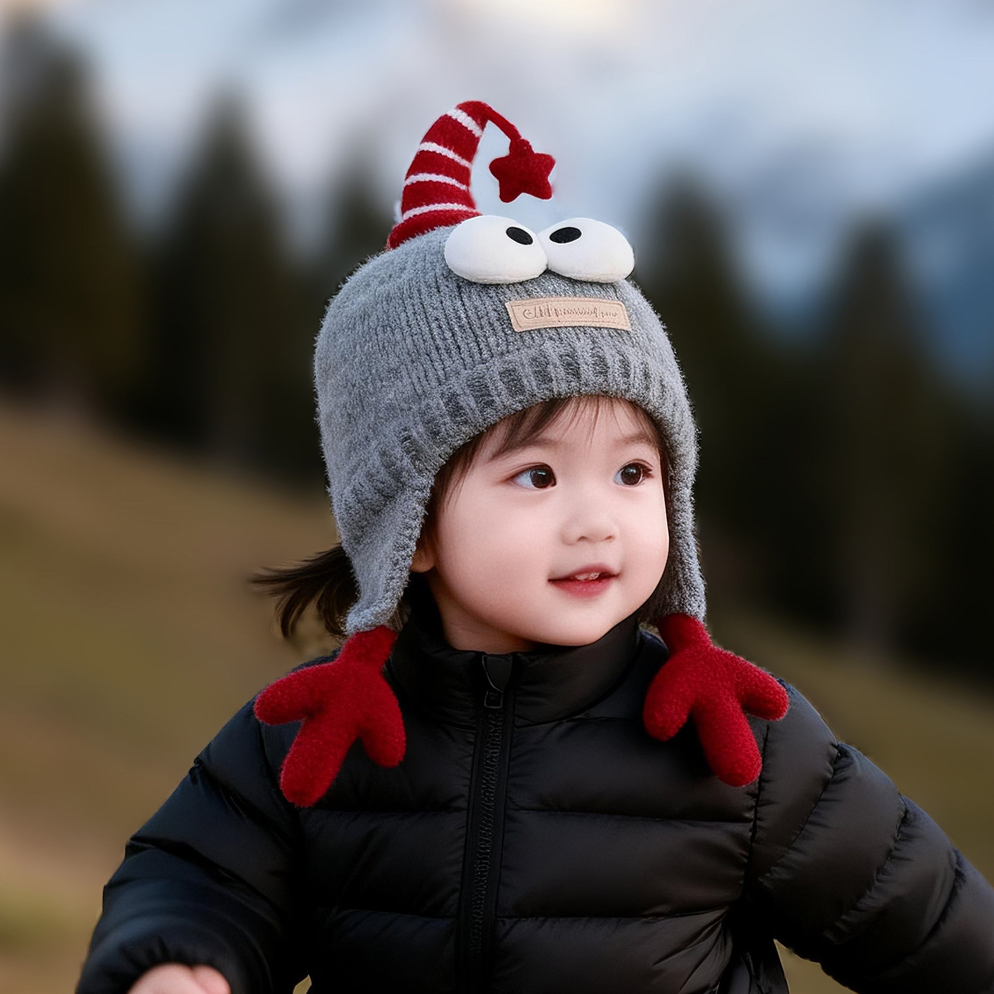 儿童可爱帽子秋冬季保暖加厚针织护耳毛线帽男女宝宝防风卡通帽潮,童装/婴儿装/亲子装,帽子,淘宝优惠券,粉丝福利购,淘宝优惠卷