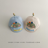 儿童帽子韩版 软檐鸭舌帽可爱恐龙婴儿宝宝棒球帽春秋宝宝遮阳防晒