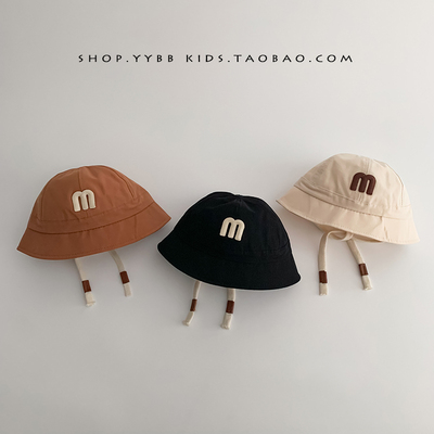 婴儿帽子春秋薄款男女童渔夫帽宝宝小月龄可爱超萌遮阳防晒盆帽夏