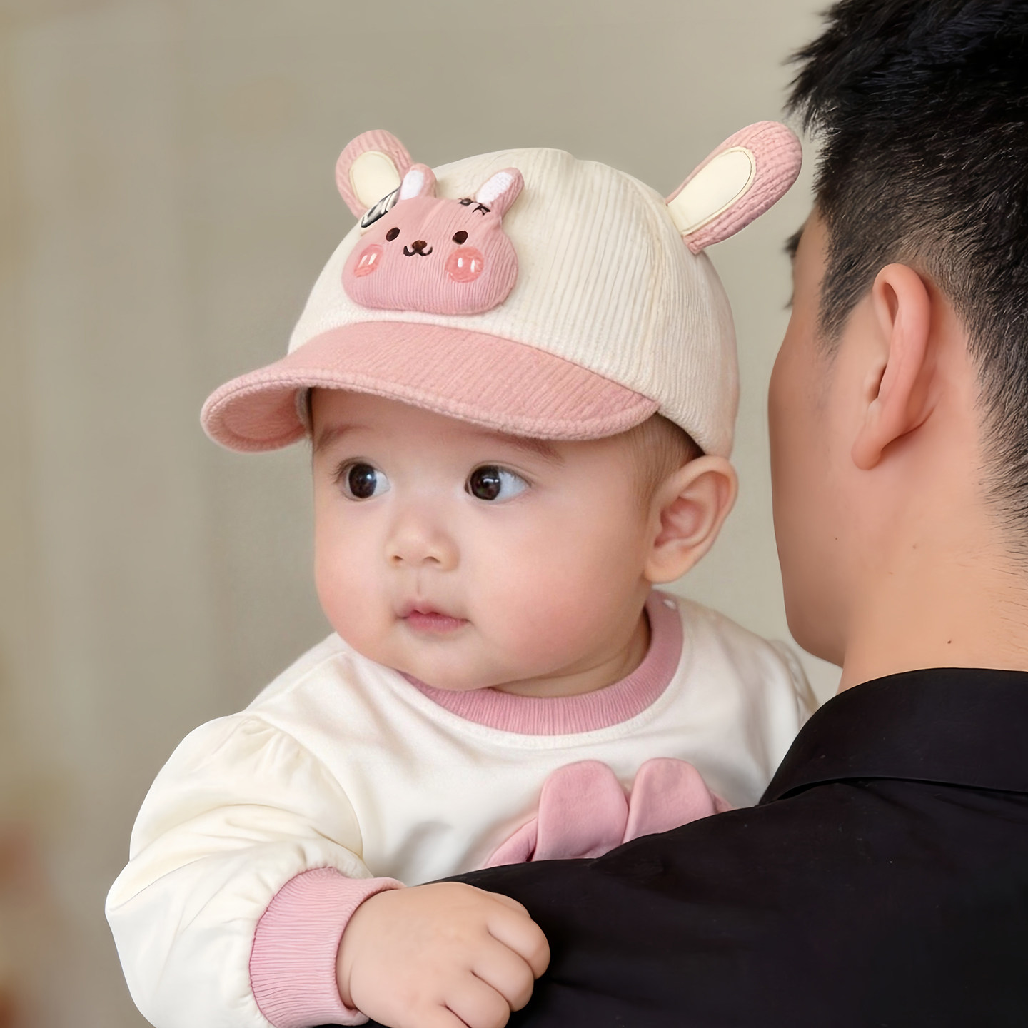 宝宝帽子秋冬款保暖防风可爱卡通造型鸭舌帽男女婴儿小月龄棒球帽