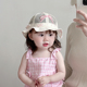 女宝宝帽子夏季 透气网眼渔夫帽小月龄遮阳防晒甜美蝴蝶结盆帽 薄款