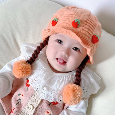 婴儿帽子秋冬季可爱超萌新生