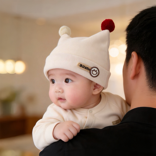 新生帽子秋冬季保暖加厚护囟门胎帽男婴幼女宝宝小月龄纯棉套头帽