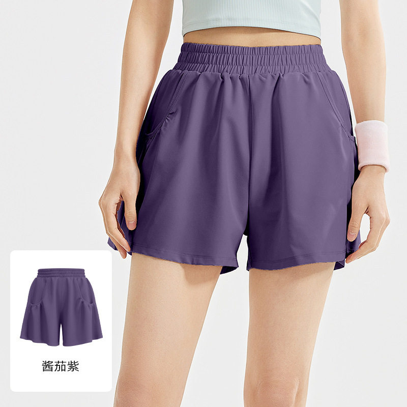 2025新款瑜伽短裤女休闲防走光高腰提臀跑步健身运动短裤打底裤FY
