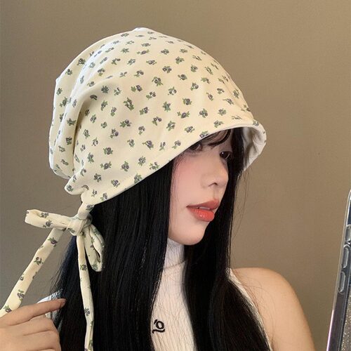 复古冷帽大头围宽松月子产妇帽