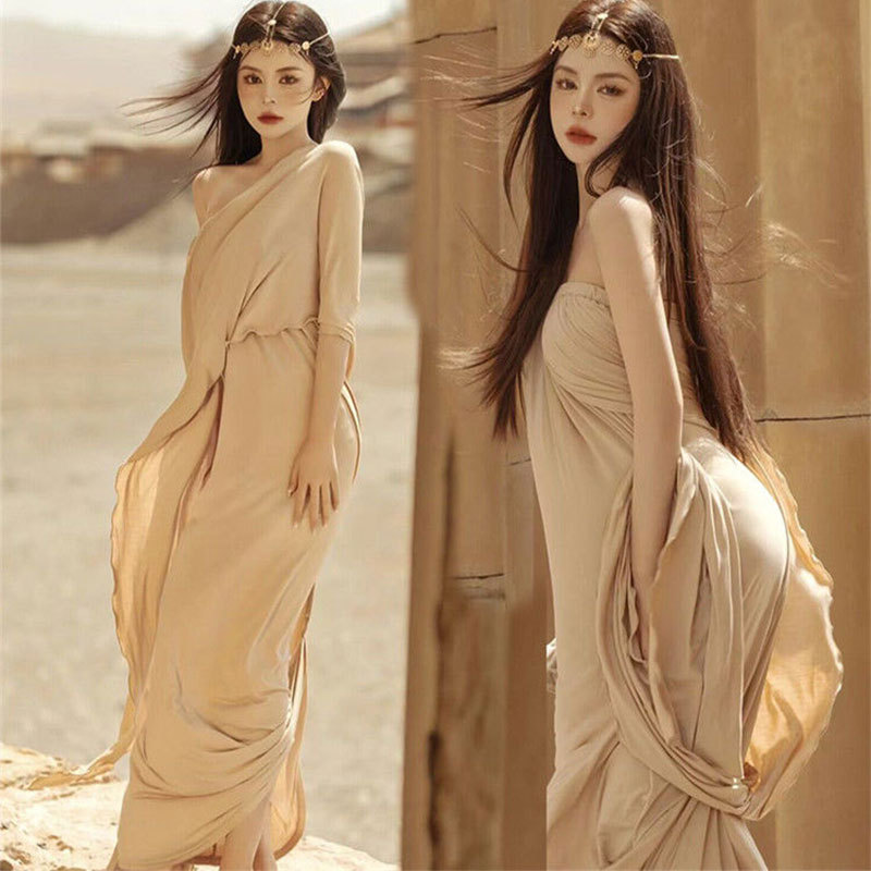 孕妇写真拍照服饰影楼复古连衣裙