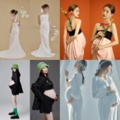 韩版 新款 甜美妈咪拍艺术照衣服 白纱裙孕妇照服装 孕妇大肚照服装