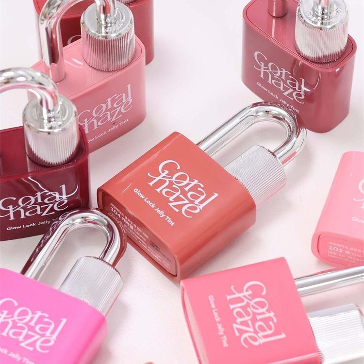 锁头唇釉coralhaze韩国小众新品glowlock jelly tint限时水光镜面