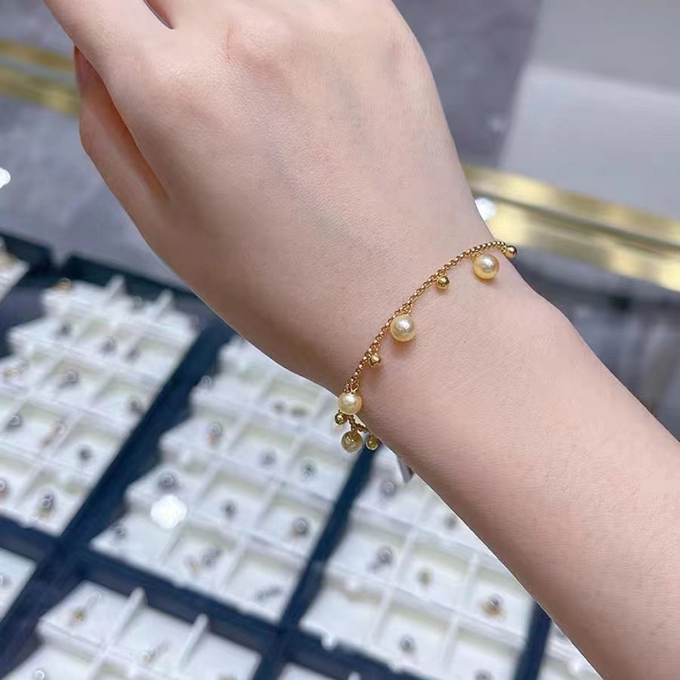 DIY珍珠配件S925纯银多珠手项链