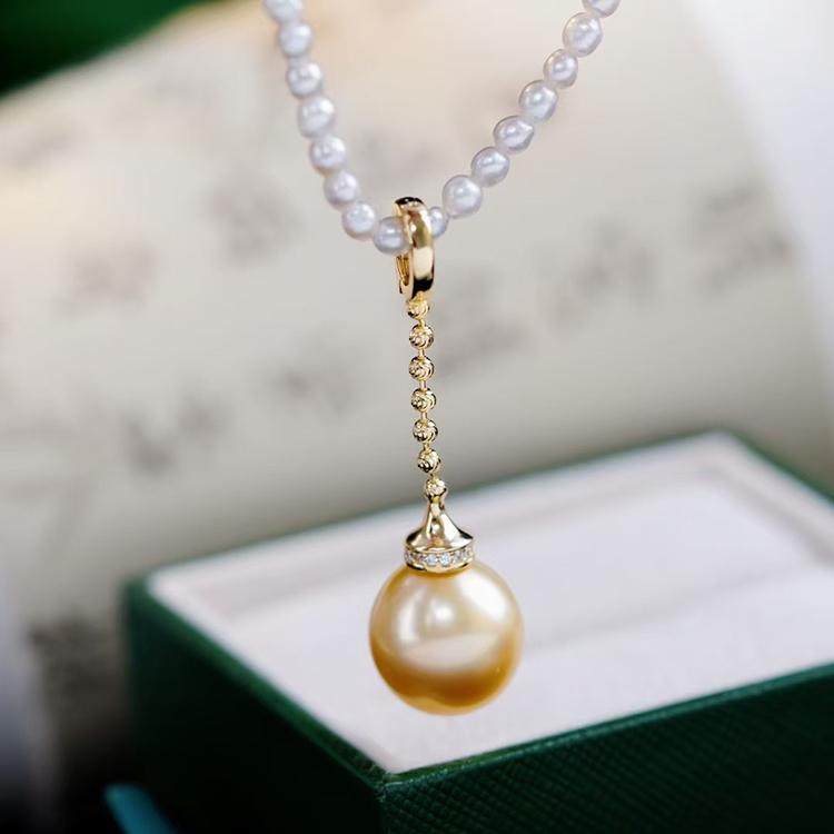 S925纯银吊坠配件长款圈圈万能扣