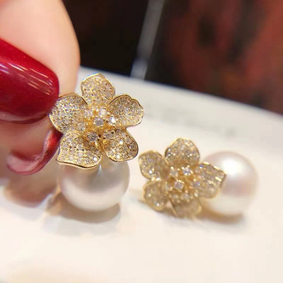 diy耳钉吊坠鲜花珠宝银饰品