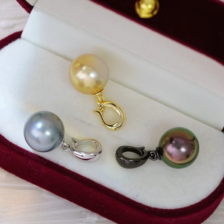 DIY珍珠配件S925银瓜子头万能扣