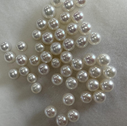 DIY珍珠正圆无瑕裸珠镜面淡水珠