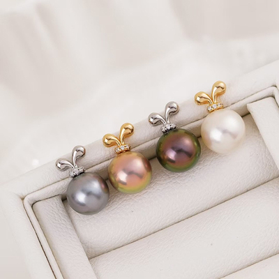 DIY珍珠吊坠配件S925纯银豆芽坠