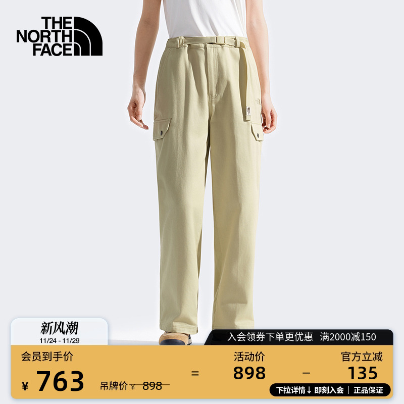 北面女纯棉休闲工装裤