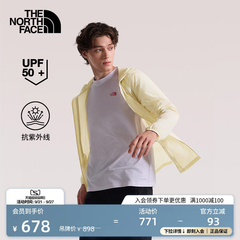 北面男轻薄多彩防晒衣图片