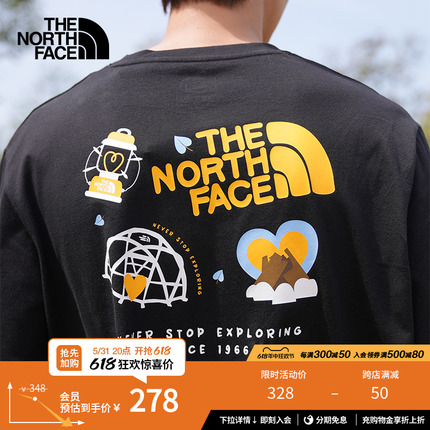 TheNorthFace北面短袖T恤情侣款舒适透气爱心户外夏季新款|8DEM