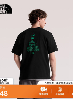 北面短袖T恤男纯棉印花圆领运动户外透气新款TheNorthFace|8GW0