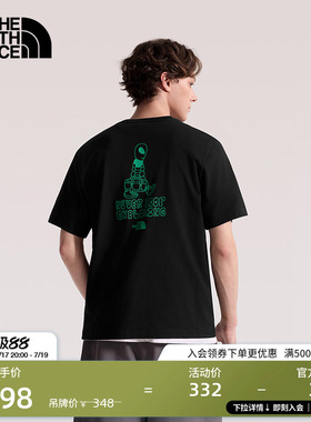 北面短袖T恤男纯棉印花圆领运动户外透气新款TheNorthFace|8GW0