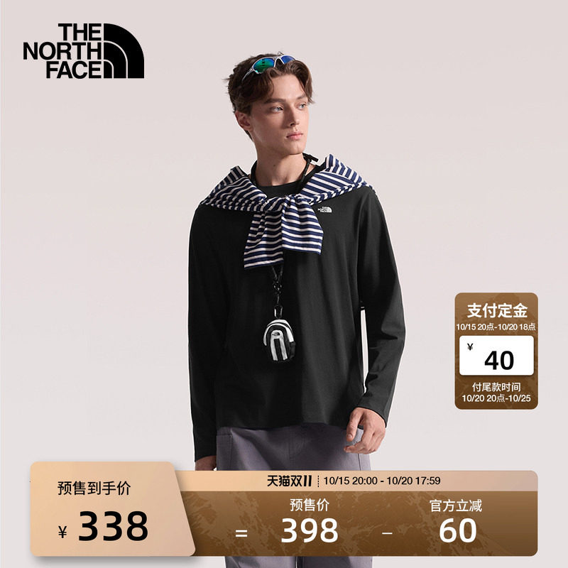 北面长袖男女T恤纯棉运动上衣休闲户外透气新款TheNorthFace|8KQ3