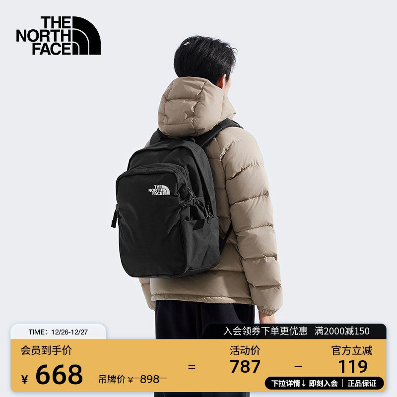 北面男女同款25L双肩背包舒适背负通勤户外旅行TheNorthF