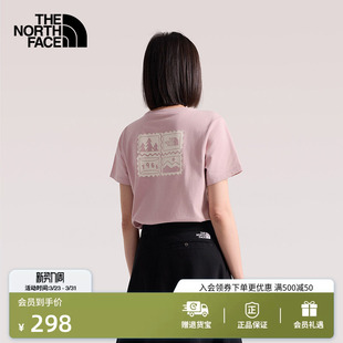 经典 TheNorthFace 款 T恤女纯棉印花户外透气新款 8JSN 北面短袖