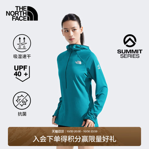北面巅峰系列女防晒长袖T恤