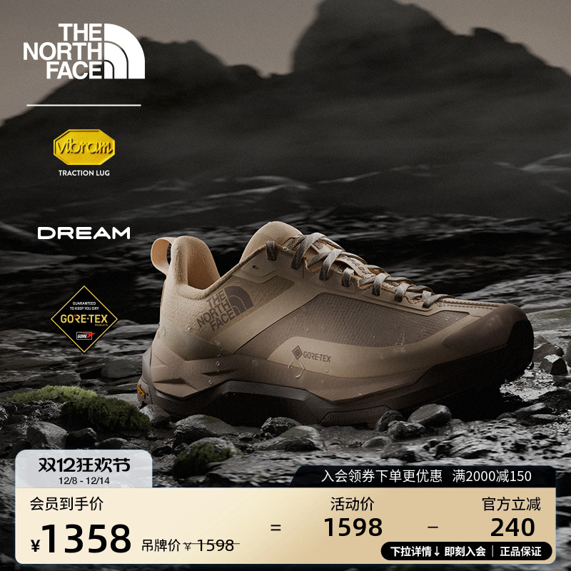 北面男GTX防水低帮徒步鞋
