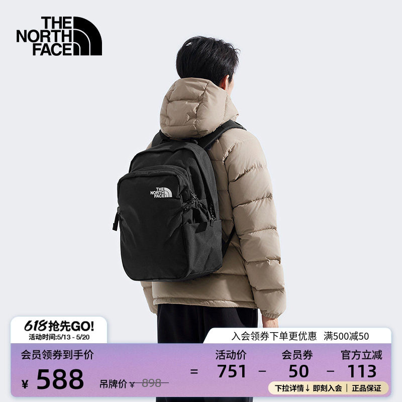 北面男女同款25L双肩背包舒适背负通勤户外旅行TheNorthF