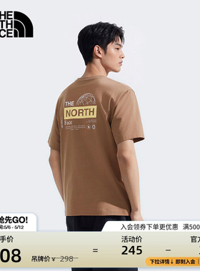北面男女同款纯棉印花短袖T恤户外休闲透气TheNorthFace|8GZ7