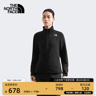 8FJV TheNorthFace 北面女Cedar Trail棋盘格抓绒外套保暖户外新款