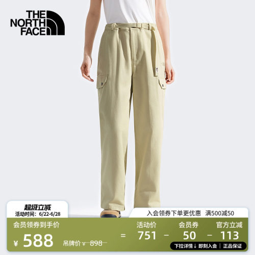 北面女纯棉休闲工装裤
