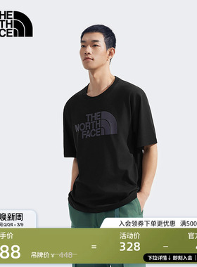 北面男女同款纯棉印花LOGO短袖T恤户外透气新款TheNorthFace|8D7X