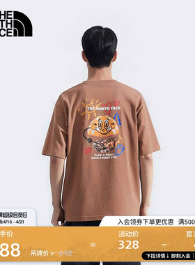 北面男女同款纯棉印花短袖T恤户外透气夏新款TheNorthFace|8D85