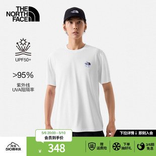 8CT2 TheNorthFace北面SUN CHASE吸湿UPF防晒衣T恤男户外24夏季