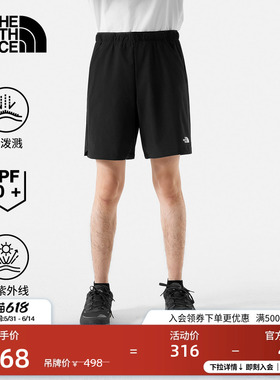 北面男Zephyr防泼溅短裤宽松防晒户外徒步旅行TheNorthFace|87W5