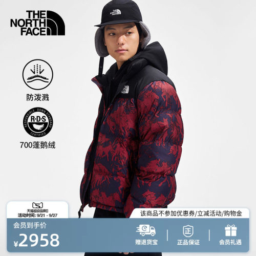北面男保暖防泼水鹅绒服