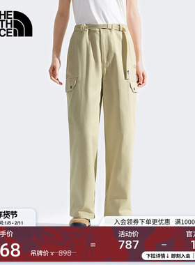 北面女Lipan纯棉工装裤休闲时尚长裤子户外新款TheNorthFace|8DWW