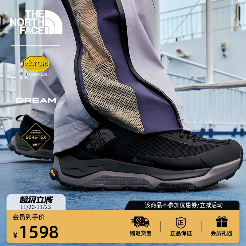 北面男GTX防水低帮徒步鞋