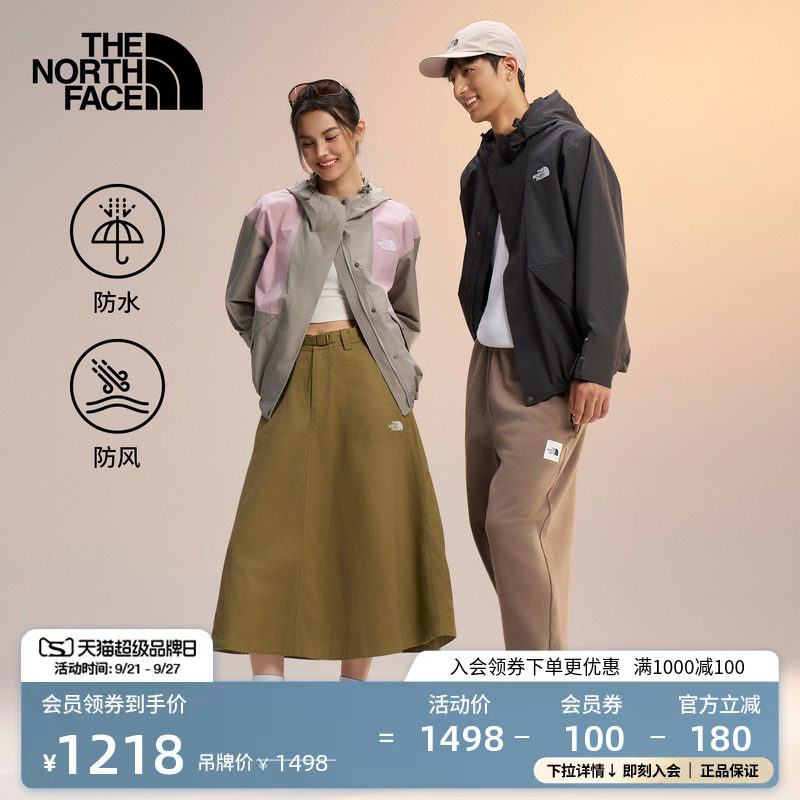 北面新款防水冲锋衣男女硬壳外套图片