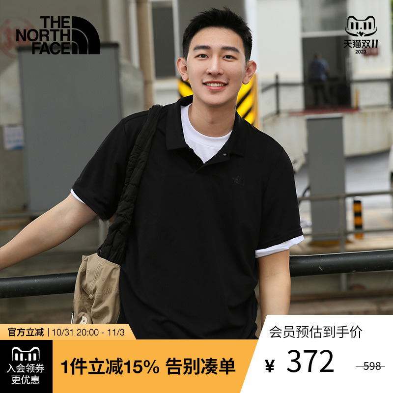 TheNorthFace北面短袖POLO衫男户外吸湿透气防晒衣夏季新款|7WD2